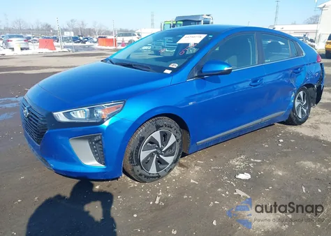 2017 Hyundai Ioniq Hybrid Sel z USA, uszkodzony, nr VIN KMHC75LC7HU048199